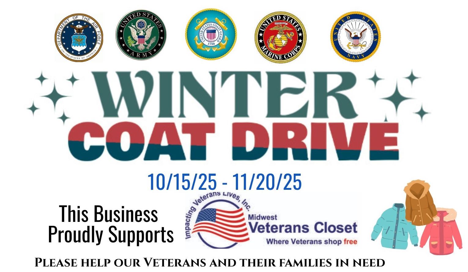 Midwest Veterans Closet Coat Drive 2025