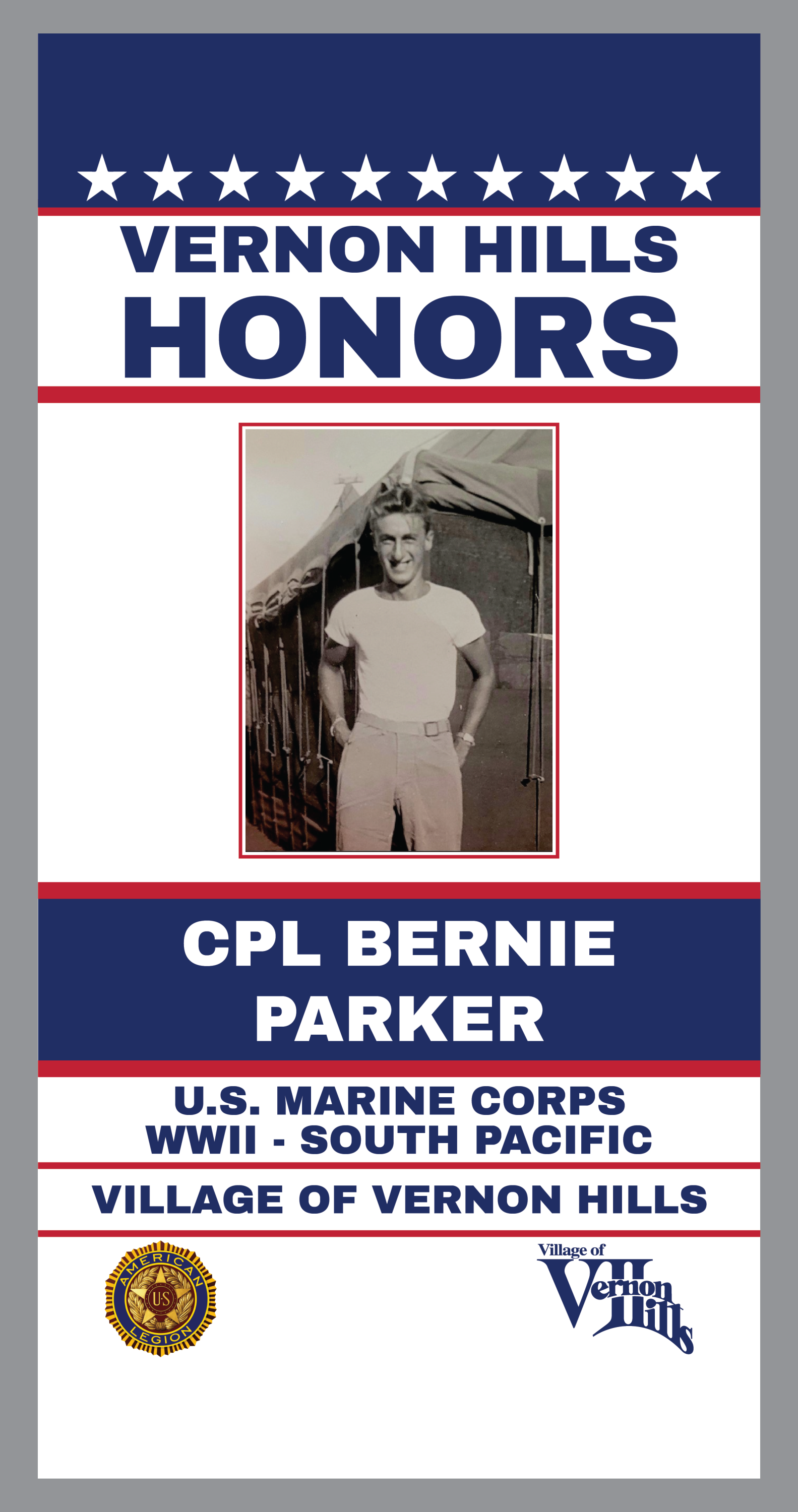 Bernie Parker US Marine Corps Banner 2025